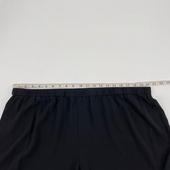 Eileen Fisher Black 100% Silk Pull On Pants Ankle Slits Womens Plus Size 2X - Picture 8 of 8